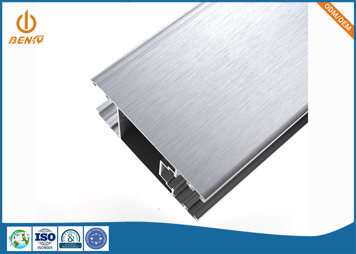 Alloy 6063 Custom Aluminum Extrusion Profiles High Precision Brushed