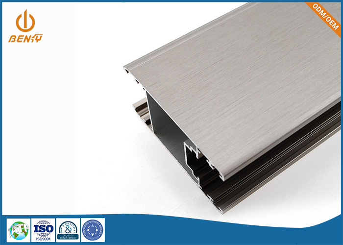 Alloy 6063 Custom Aluminum Extrusion Profiles High Precision Brushed