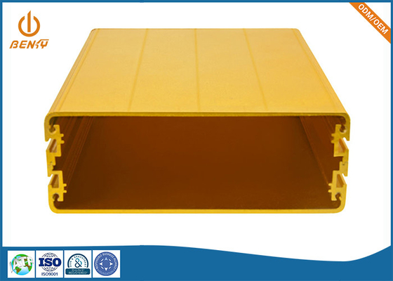 Golden Anodized Aluminum Extrusion Processing Electronic Enclosure